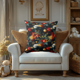 Personalisiertes Weihnachtskissen mit Name und Ang Kissen