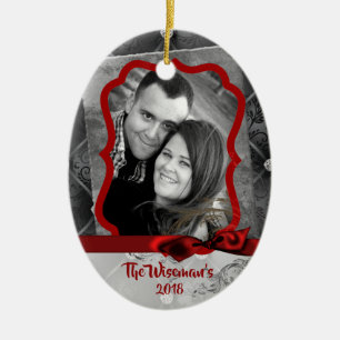 Personalisiertes Weihnachtsklamotten FOTO Keramik Ornament