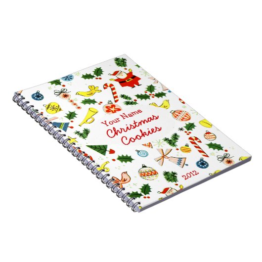 Personalisiertes Weihnachtskoch oder Rezept-Notebo Notizblock (Rechte Seite)