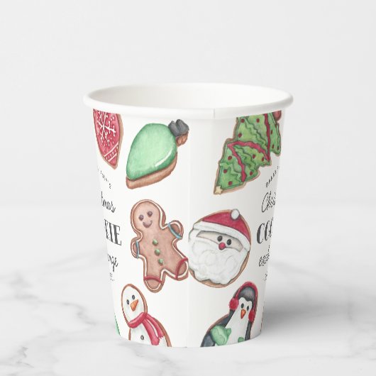 Personalisiertes Weihnachtskochtausch-Party Pappbecher (Rechts)