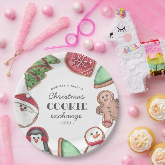 Personalisiertes Weihnachtskochtausch-Party Pappteller (Party)