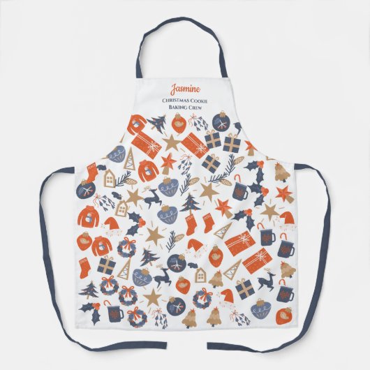 Personalisiertes Weihnachtskochtchen Crew nach Maß Schürze (Vorderseite)