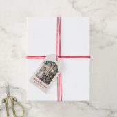 Personalisiertes Weihnachtskranz-Foto-Geschenk-Tag Geschenkanhänger (Mit Garn)
