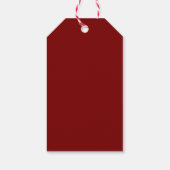 Personalisiertes Weihnachtskranz-Rot Geschenk-Tag Geschenkanhänger (Rückseite)