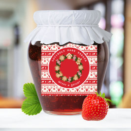 Personalisiertes Weihnachtslabel Quadratischer Aufkleber