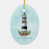 Personalisiertes Weihnachtslicht-Foto Keramik Ornament (Vorne)