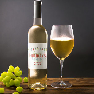 Personalisiertes Weihnachtslicht Weinetikett