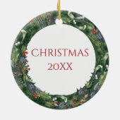 Personalisiertes Weihnachtslied Foto Keramik Ornament (Hinten)