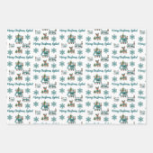 Personalisiertes Weihnachtslied-Verpackungspapier Geschenkpapier Set (Vorderseite)