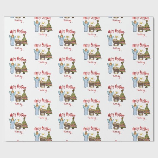 Personalisiertes Weihnachtsmagazin Geschenkpapier (Flach)