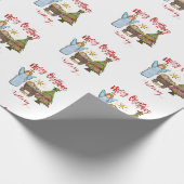 Personalisiertes Weihnachtsmagazin Geschenkpapier (Ecke)