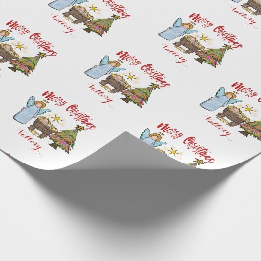 Personalisiertes Weihnachtsmagazin Geschenkpapier (Ecke)