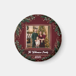 Personalisiertes Weihnachtsmagnet mit Familienfoto Magnet