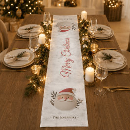 Personalisiertes Weihnachtsmann-Weihnachten – Fami Mittelgroßer Tischläufer