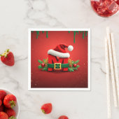 Personalisiertes Weihnachtsmonogramm M mit Weihnac Serviette (Beispiel)