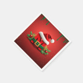 Personalisiertes Weihnachtsmonogramm M mit Weihnac Serviette (Ecke)