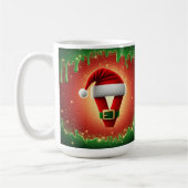 Personalisiertes Weihnachtsmonogramm V mit Weihnac Kaffeetasse (Links)
