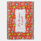 Personalisiertes Weihnachtsmuster Decke (Vorderseite Vertikal)