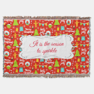 Personalisiertes Weihnachtsmuster Decke