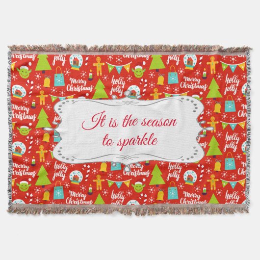 Personalisiertes Weihnachtsmuster Decke (Vorderseite)