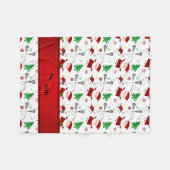 Personalisiertes Weihnachtsmuster Fleecedecke (Vorderseite (Horizontal))