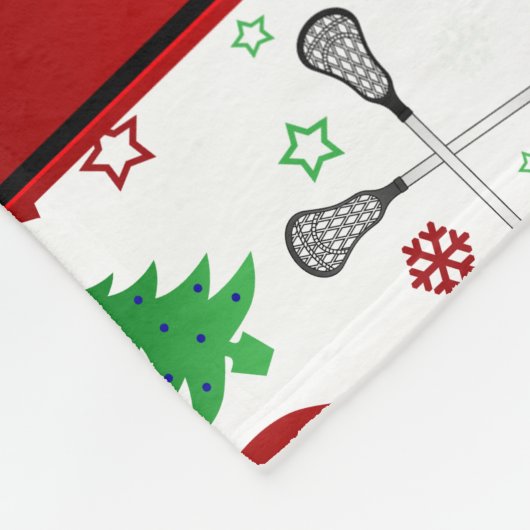 Personalisiertes Weihnachtsmuster Fleecedecke (Ecke)