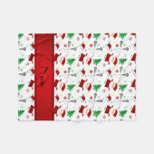 Personalisiertes Weihnachtsmuster Fleecedecke (Vorderseite (Horizontal))