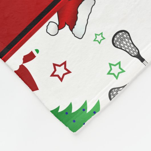 Personalisiertes Weihnachtsmuster Fleecedecke (Ecke)