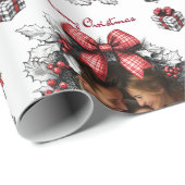 Personalisiertes Weihnachtsmuster Geschenkpapier (Rolleneckpunkt)