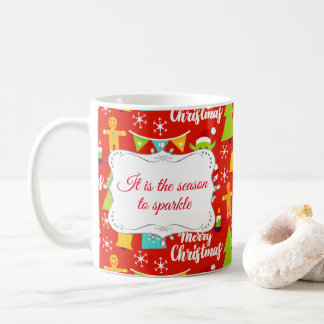 Personalisiertes Weihnachtsmuster Kaffeetasse