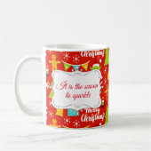 Personalisiertes Weihnachtsmuster Kaffeetasse (Links)