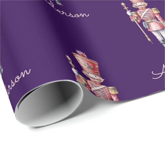 Personalisiertes Weihnachtspapier Nussknacker Geschenkpapier (Rolleneckpunkt)