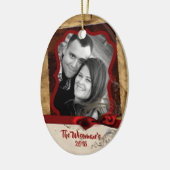 Personalisiertes Weihnachtspapier Tasche FOTO Orna Keramik Ornament (Links)