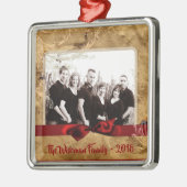 Personalisiertes Weihnachtspapier Tasche FOTO Orna Ornament Aus Metall (Links)