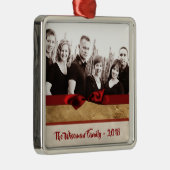 Personalisiertes Weihnachtspapier Tasche FOTO Orna Ornament Aus Metall (Rechts)