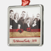 Personalisiertes Weihnachtspapier Tasche FOTO Orna Ornament Aus Metall (Links)