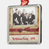 Personalisiertes Weihnachtspapier Tasche FOTO Orna Ornament Aus Metall (Links)