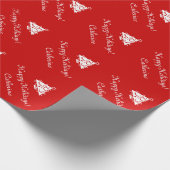 Personalisiertes Weihnachtspapier | Xmas tree Geschenkpapier (Ecke)