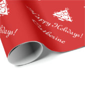 Personalisiertes Weihnachtspapier | Xmas tree Geschenkpapier (Rolleneckpunkt)