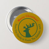 Personalisiertes Weihnachtsrentier Button (Vorne & Hinten)
