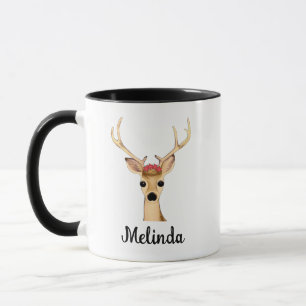 Personalisiertes Weihnachtsrentier-Geschenk Tasse