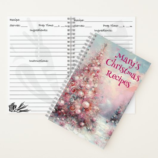 Personalisiertes Weihnachtsrezeption Notizblock (Innen)