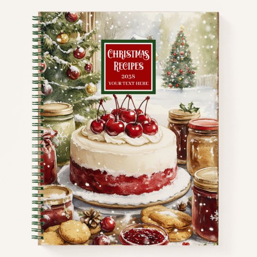 Personalisiertes Weihnachtsrezeptorat für Köche Notizblock (Vorderseite)