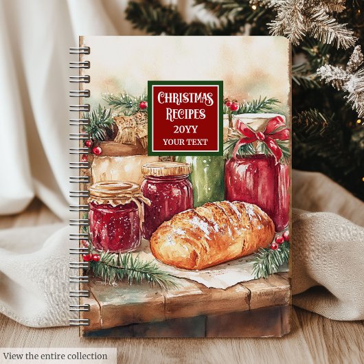 Personalisiertes Weihnachtsrezeptorbuch Notizblock