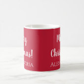 Personalisiertes Weihnachtsrot Kaffeetasse (Mittel)