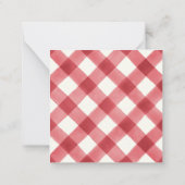 Personalisiertes Weihnachtsrotes Auto mit Baumeins Mitteilungskarte (Rückseite)