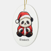 Personalisiertes Weihnachtsschmuck Panda (Links)
