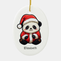 Personalisiertes Weihnachtsschmuck Panda