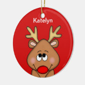 Personalisiertes Weihnachtsschmuck Rentier (Links)