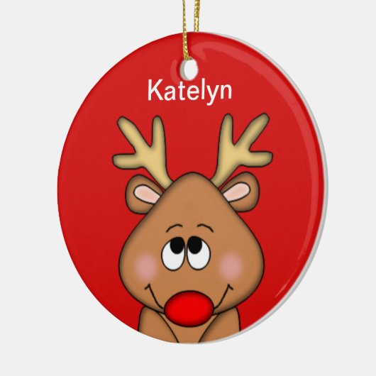 Personalisiertes Weihnachtsschmuck Rentier (Links)